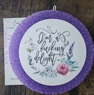 "I'm A F*c*i"ng Delight" Purple Car Freshener